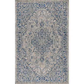 Rozetta Boho Medallion Textured Weave Indoor/outdoor Area Rug