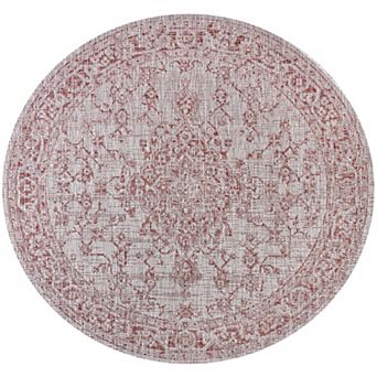 Rozetta Boho Medallion Textured Weave Indoor/outdoor Area Rug