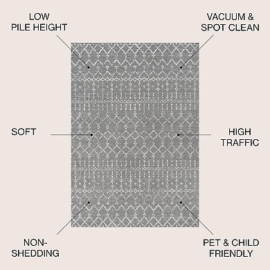 Moroccan Hype Boho Vintage Diamond Area Rug