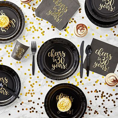 144-piece 30th Birthday Party Supplies With Plates, Napkins, Cups, Cutlery