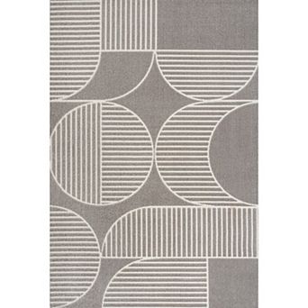 Nordby Geometric Arch Scandi Striped Area Rug