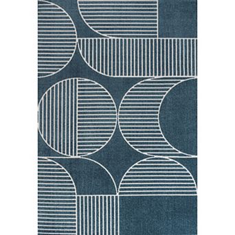 Nordby Geometric Arch Scandi Striped Area Rug