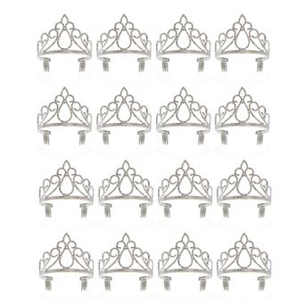 12 Pack Plastic Princess Tiaras For Girls, Dress-up, Costume Accessory, Age 3-6