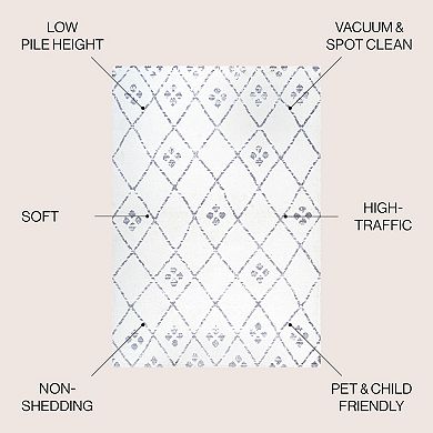 Izil Moroccan Geometric Diamond Area Rug