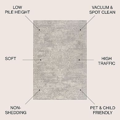 Alhambra Ornate Medallion Modern Area Rug