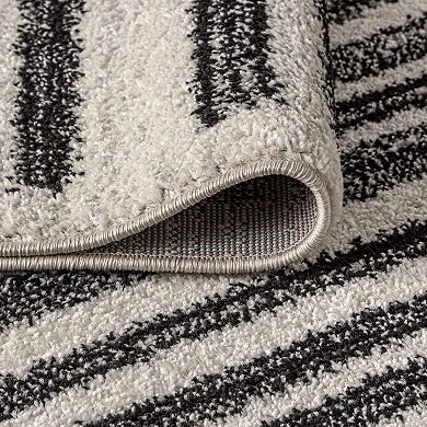 Khalil Modern Berber Stripe Area Rug