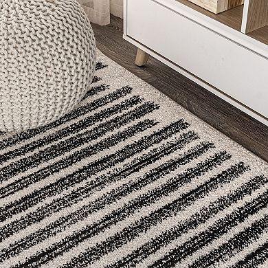 Khalil Modern Berber Stripe Area Rug