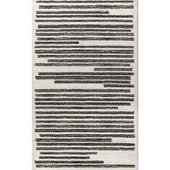 Khalil Modern Berber Stripe Area Rug