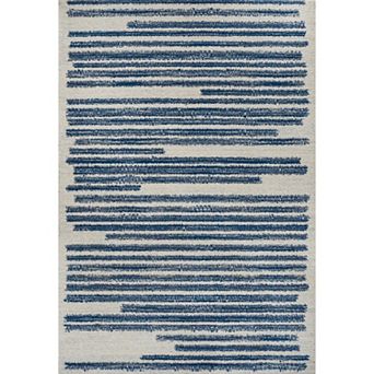Khalil Modern Berber Stripe Area Rug