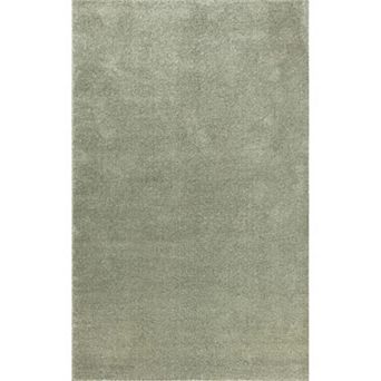 Haze Solid Low Pile Area Rug Green
