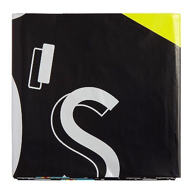 3 Pack Plastic 80s Table Cover, Retro Neon Theme Party Decorations, 54x108 In