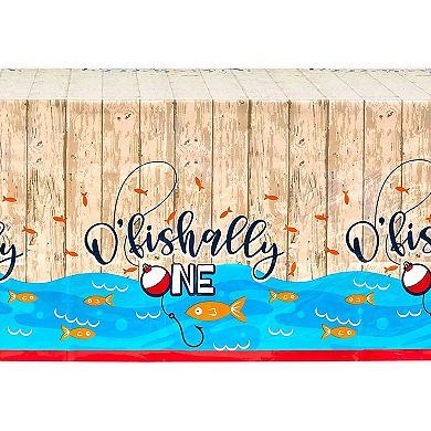 O'fishally One Tablecloth For 1st Birthday Party, Table Cover (3 Pack)