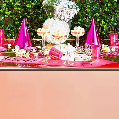 3 Pack Rose Gold Plastic Tablecloth, Table Cover For Birthday (54x100 In)