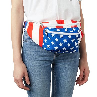American Flag Fanny Pack, Us Waist Pack With Adjustable Straps, 15 X 5 X 3 In