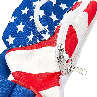 American Flag Fanny Pack, Us Waist Pack With Adjustable Straps, 15 X 5 X 3 In