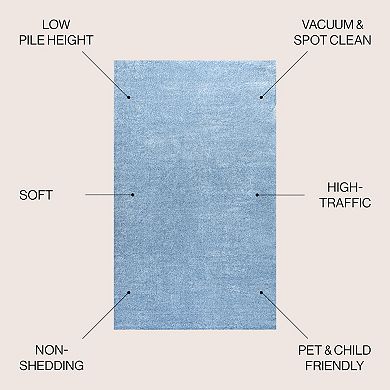 Haze Solid Low-pile Area Rug