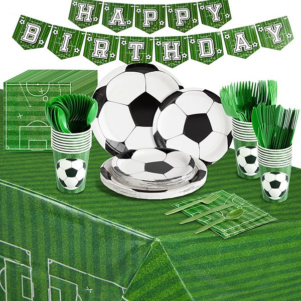 Soccer Themed 3-Tier Cupcake Stand – Cardboard Soccer World Cup Party Decor For Teen Birthdays