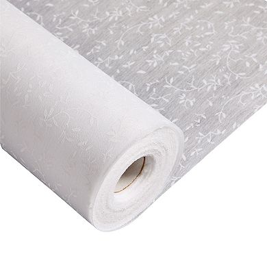 Leaf Print White Aisle Runner For Wedding Ceremony, Reception, Banquets, 3x50ft