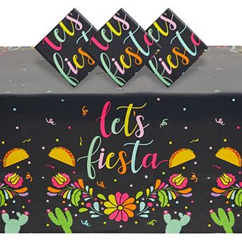 3 Pack Let’s Fiesta Table Cover, Cinco De Mayo Party Decorations, 54x108 In