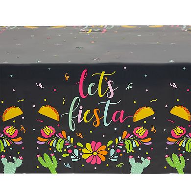 3 Pack Let’s Fiesta Table Cover, Cinco De Mayo Party Decorations, 54x108 In
