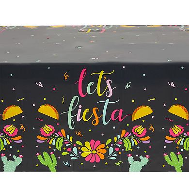 3 Pack Let’s Fiesta Table Cover, Cinco De Mayo Party Decorations, 54x108 In