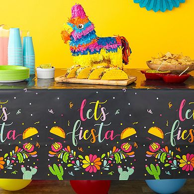 3 Pack Let’s Fiesta Table Cover, Cinco De Mayo Party Decorations, 54x108 In