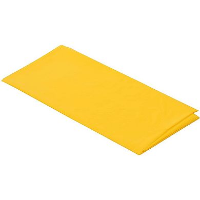 Juvale 12-pack Round Yellow Plastic Disposable Tablecloth, 84", Party Supplies