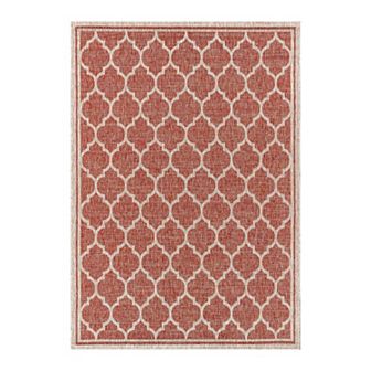Trebol Moroccan Trellis Textured Weave Indoor/outdoor Area Rug