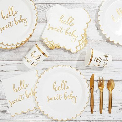 Serves 24 Hello Sweet Baby Shower Party Supplies Decorations For Kids Boys Girls