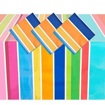 3 Pack Feliz Cumpleaños Fiesta Birthday Parties Table Cloth Cover, 54 X 108 in