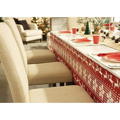 3x Plastic Table Cloths For Parties Disposable Red Christmas Décor 54x108"