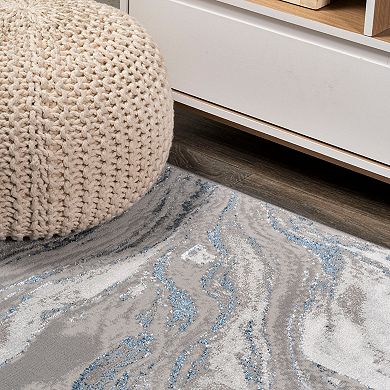 Swirl Marbled Abstract Area Rug