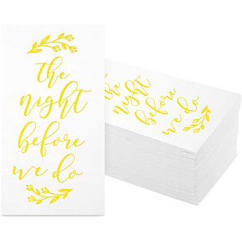 100 Pack Rehearsal Wedding Napkins, The Night Before We Do, 3-ply, 4 X 8 in