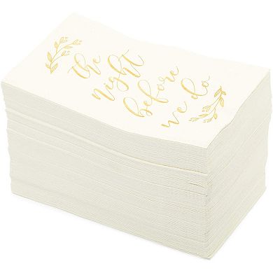 100 Pack Rehearsal Wedding Napkins, The Night Before We Do, 3-ply, 4 X 8 In