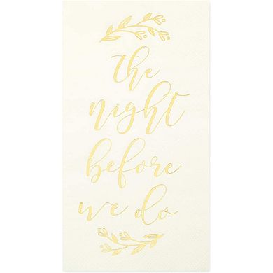 100 Pack Rehearsal Wedding Napkins, The Night Before We Do, 3-ply, 4 X 8 In