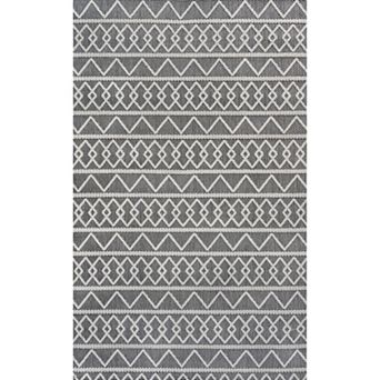 Aylan High-low Pile Knotted Trellis Geometric Indoor/outdoor Area Rug