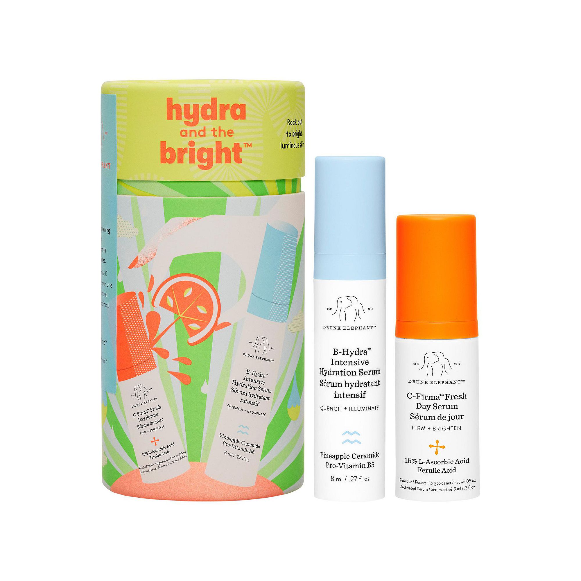 Drunk Elephant Hydra and the Bright Serum Duo, None