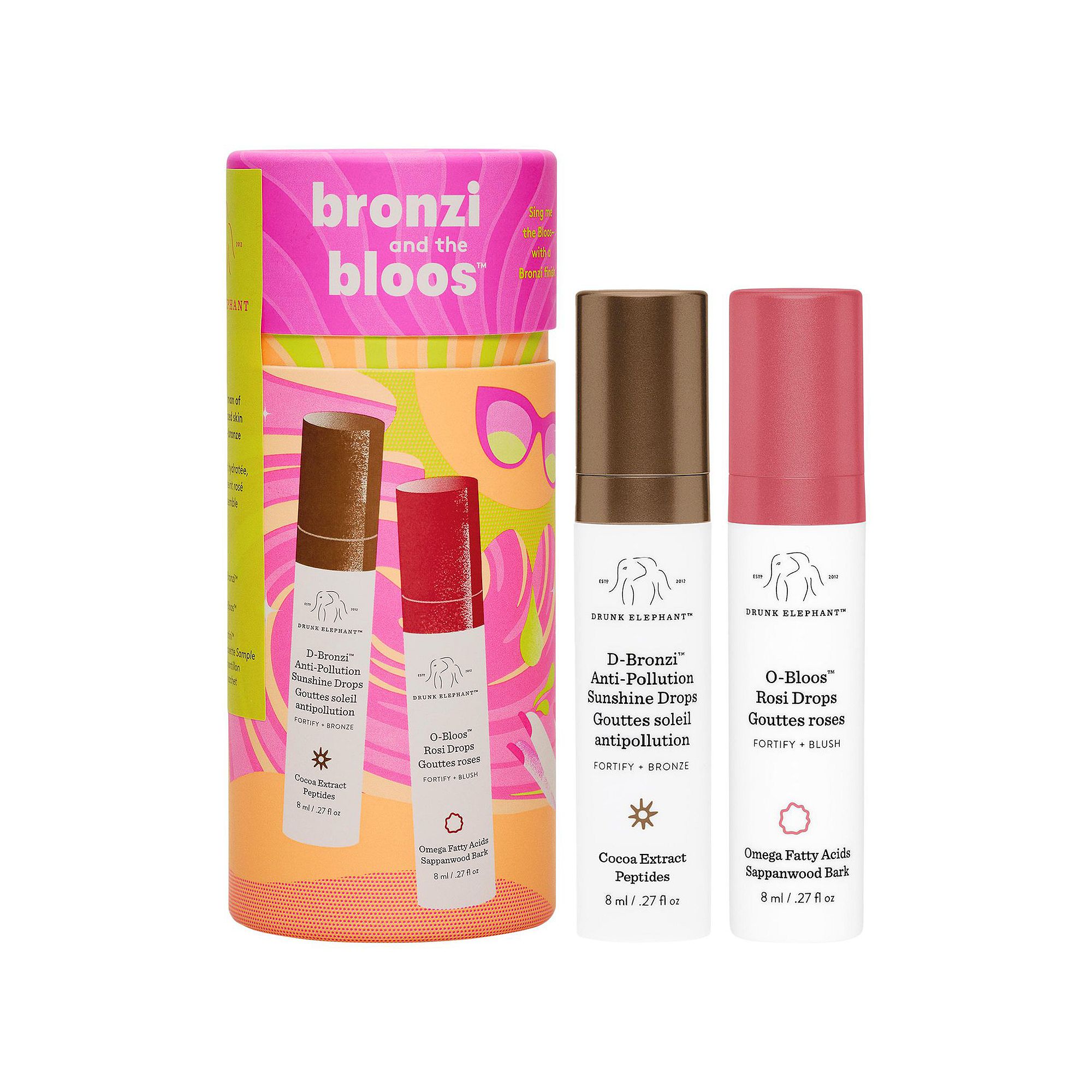 Drunk Elephant Bronzi and the Bloos Color Serum Duo, None