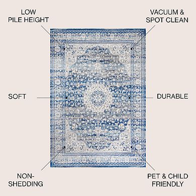 Scala Ornate Bohemian Medallion Area Rug