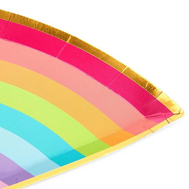 Serve 24 Guests Plates, Cups, Napkins For Birthday Rainbow Themed Party Supplies