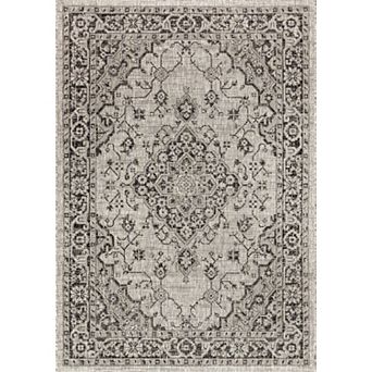 Rozetta Boho Medallion Textured Weave Indoor/outdoor Area Rug