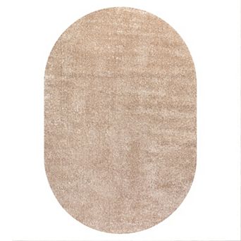 Haze Solid Low Pile Area Rug Beige
