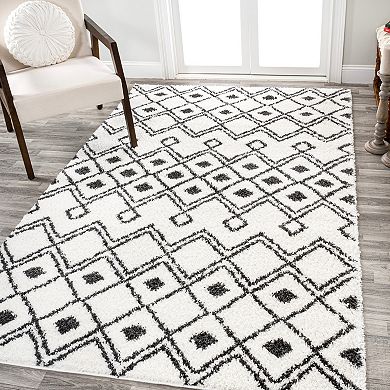 Caimari Moroccan Diamond Shag Area Rug