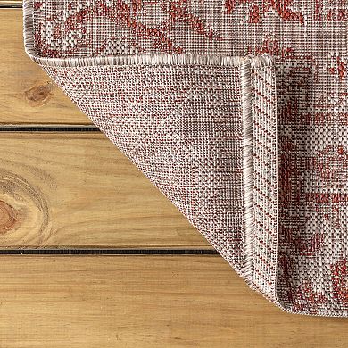 Estrella Bohemian Medallion Textured Weave Indoor/outdoor Area Rug