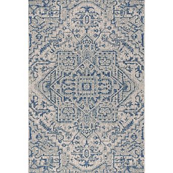Estrella Bohemian Medallion Textured Weave Indoor/Outdoor Area Rug