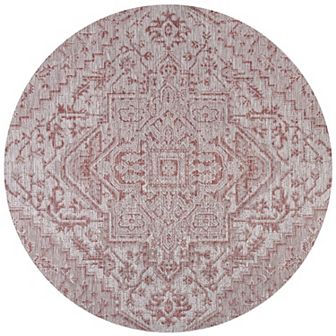Estrella Bohemian Medallion Textured Weave Indoor/Outdoor Area Rug