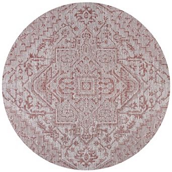Estrella Bohemian Medallion Textured Weave Indoor/Outdoor Area Rug
