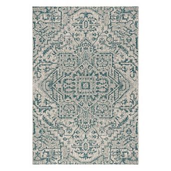 Estrella Bohemian Medallion Textured Weave Indoor/Outdoor Area Rug