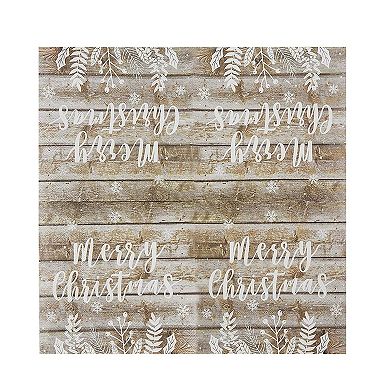 100x Christmas Napkins Paper Disposable For Holiday Party Vintage Wood 6.5x6.5”