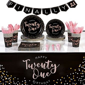 Serves 24 21st Birthday Party Supplies Decorations For Girls Women Teens
